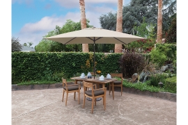10' x 6.5' x 6K, Dual Solar & Battery Operated LED Umbrella