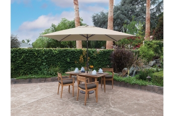 10' x 6.5" All Aluminum Umbrella, Beige  + Free Shipping