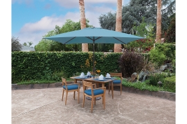 10' x 6.5' x 6K, Dual Solar & Battery Operated LED Umbrella